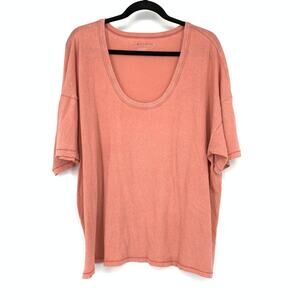 American Eagle Scoop Neck Short Sleeve T-Shirt Womens Size XL Dusty Rose